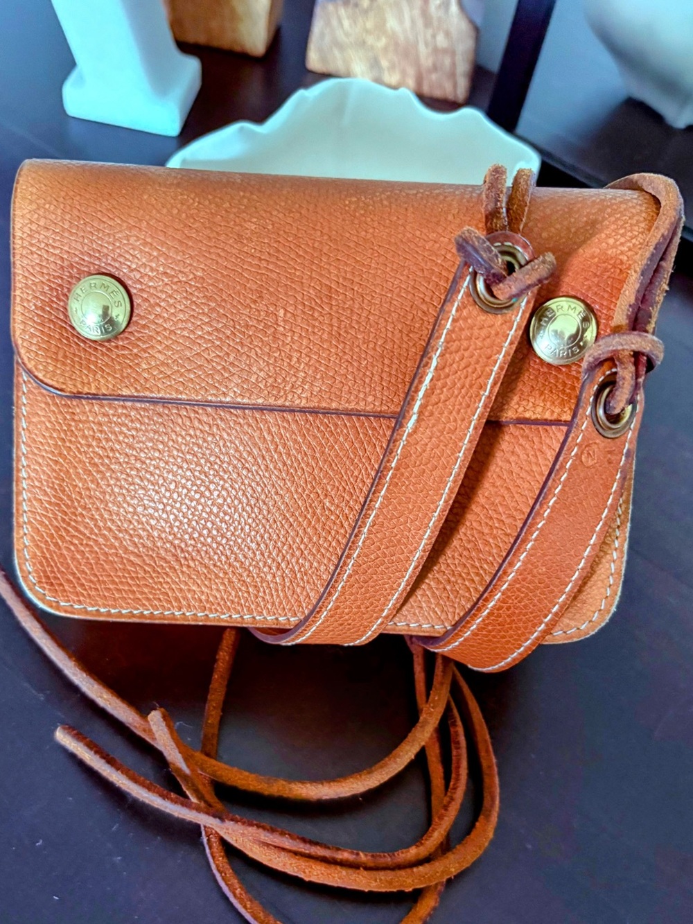 1984 Hermès Pochette Belt Bag / Fanny Pack in the iconic Hermès "Gold" VINTAGE